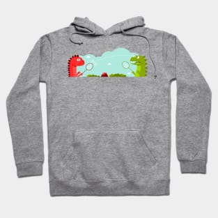 Dinosaur Badminton Hoodie